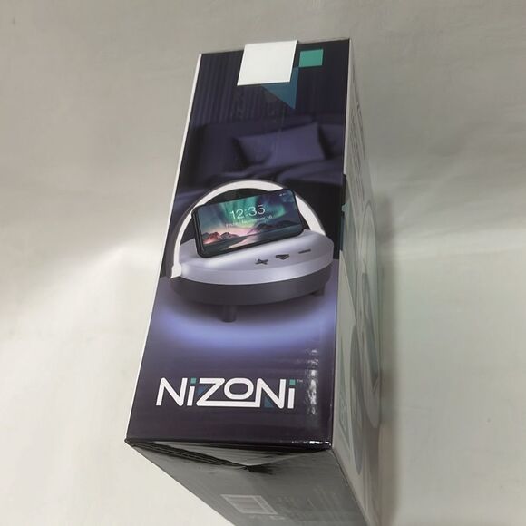 Nizoni LED Dome Lamp Wireless Phone Charger & HD Audio Speaker Streaming New - Picture 4 of 5